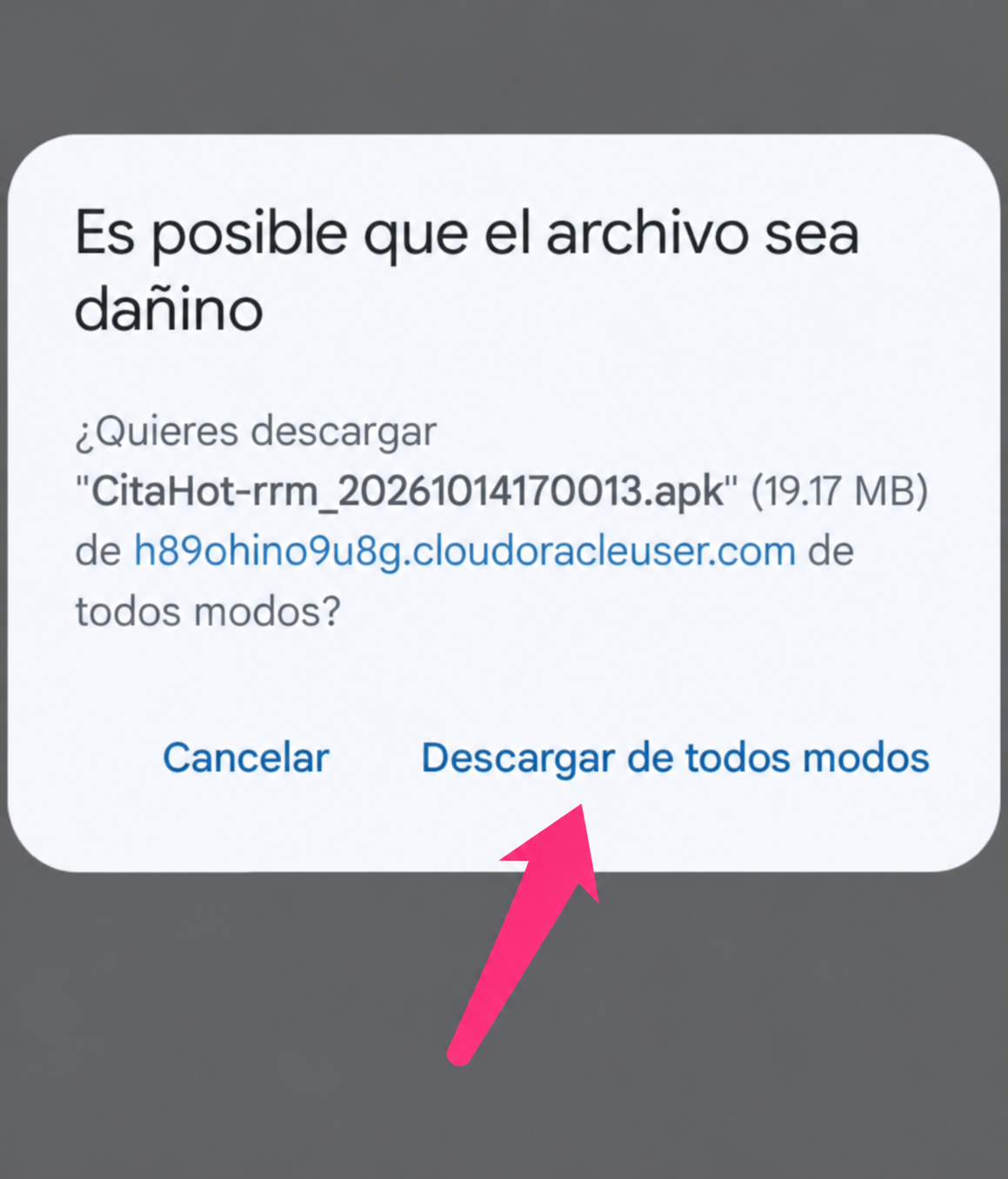 Captura del paso 1: Descarga el archivo